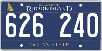 RI license plate 626240