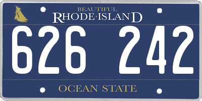 RI license plate 626242