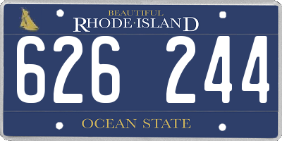 RI license plate 626244