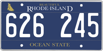 RI license plate 626245