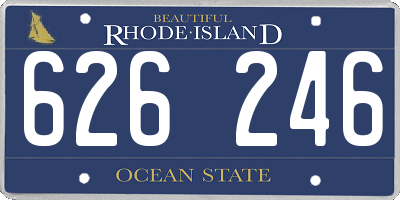 RI license plate 626246