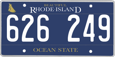 RI license plate 626249