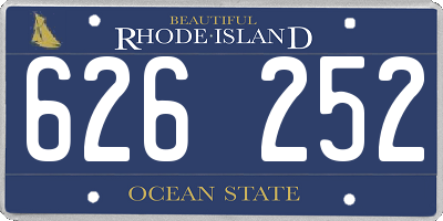 RI license plate 626252