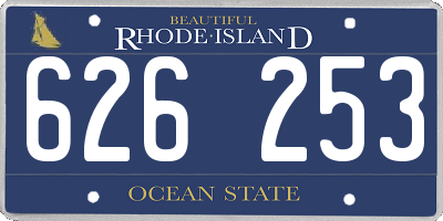RI license plate 626253