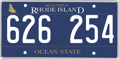 RI license plate 626254