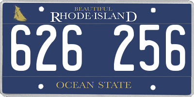 RI license plate 626256