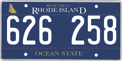 RI license plate 626258