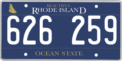 RI license plate 626259