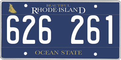 RI license plate 626261