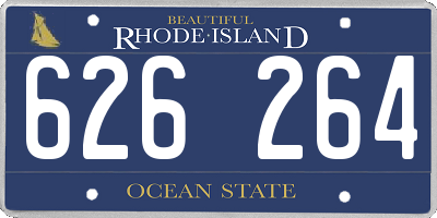 RI license plate 626264