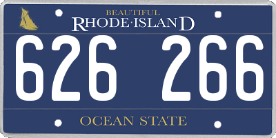 RI license plate 626266