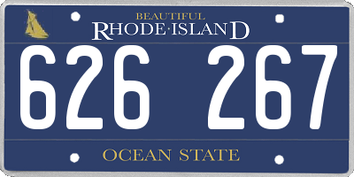 RI license plate 626267