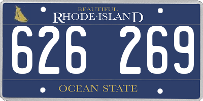 RI license plate 626269