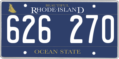 RI license plate 626270