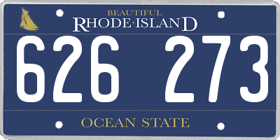 RI license plate 626273