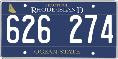 RI license plate 626274