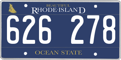 RI license plate 626278