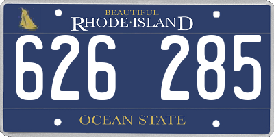 RI license plate 626285