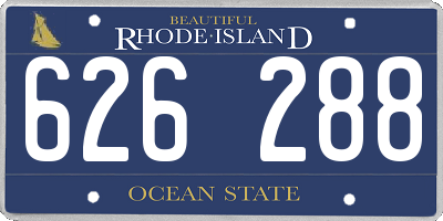 RI license plate 626288