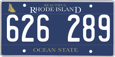 RI license plate 626289