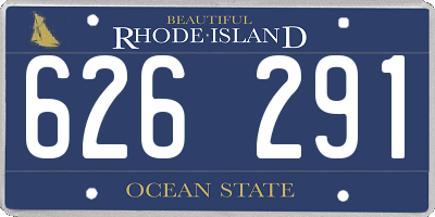 RI license plate 626291