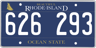 RI license plate 626293