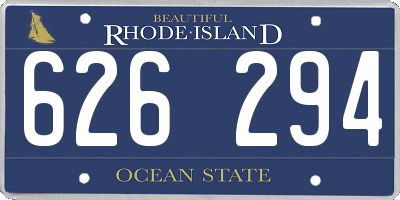 RI license plate 626294