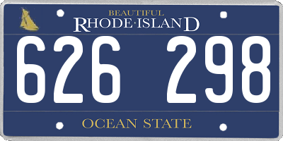 RI license plate 626298