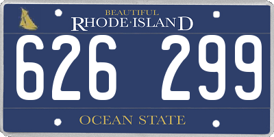 RI license plate 626299