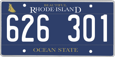 RI license plate 626301