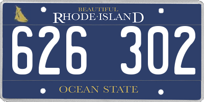 RI license plate 626302