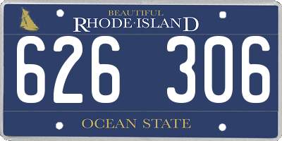 RI license plate 626306