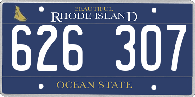 RI license plate 626307