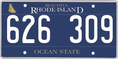 RI license plate 626309