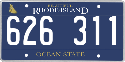 RI license plate 626311