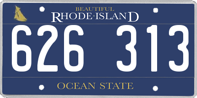 RI license plate 626313