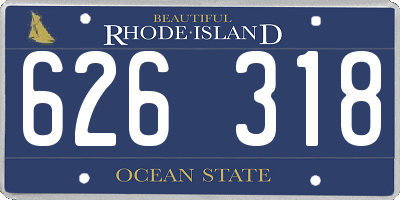 RI license plate 626318