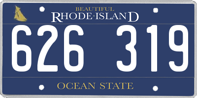 RI license plate 626319
