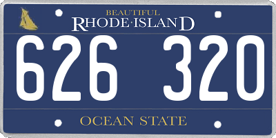 RI license plate 626320