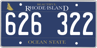 RI license plate 626322