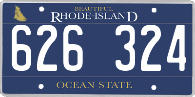 RI license plate 626324