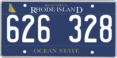 RI license plate 626328