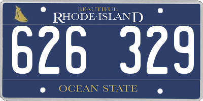 RI license plate 626329