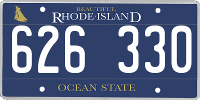 RI license plate 626330