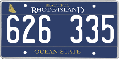 RI license plate 626335