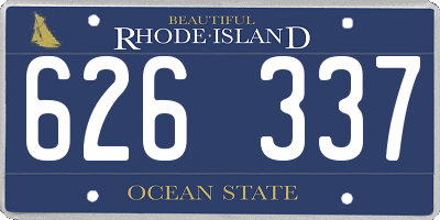 RI license plate 626337