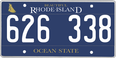 RI license plate 626338