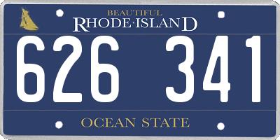 RI license plate 626341