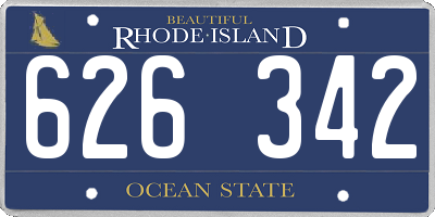 RI license plate 626342