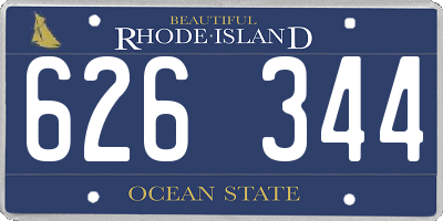 RI license plate 626344